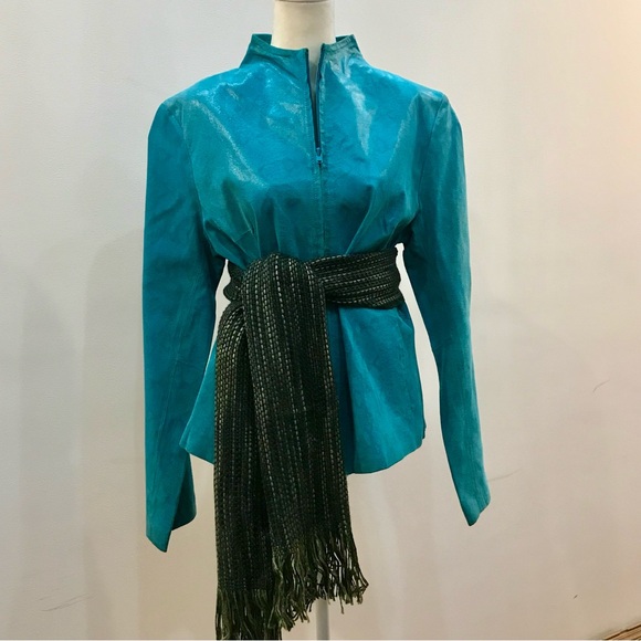 Vintage Express Vibrant Blue Women's Blazer. Size L. Excellent used condition - Picture 7 of 14